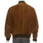 Premium Brown Suede Leather Bomber Jacket for Men - Suede Jacket Leather