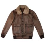 Buy Chocolate Brown Leather Bomber Jacket - G-1 Flight Bomber Jacket