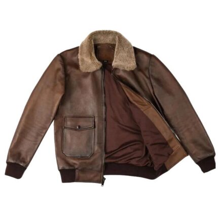 Buy Chocolate Brown Leather Bomber Jacket - G-1 Flight Bomber Jacket