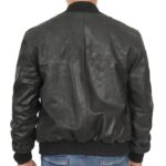 Premium Mens Black Letterman Bomber Jacket By Zay Leather