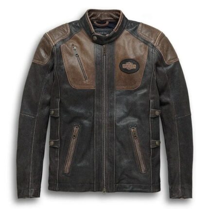 Harley Davidson Vintage Jacket Triple Vent Trostel System - Motorcycle Vintage Leather Jacket