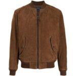 Best Mens Suede Leather Jacket Bomber Jacket Brown
