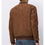Best Mens Suede Leather Jacket Bomber Jacket Brown