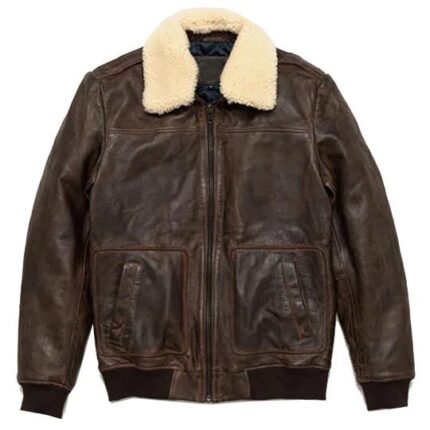 Best Mens Vintage A2 Leather Jacket Shearling Bomber Jacket