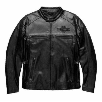 Harley Davidson Motorcycle Votary Color Blocked Leather Jacket
