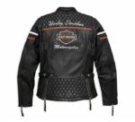 Harley Davidson Triple Vent Jacket - Black Women Leather Jacket