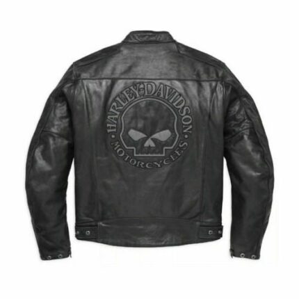 Harley Davidson Skull Logo Jacket - Midnight Riders Skull Leather Jacket