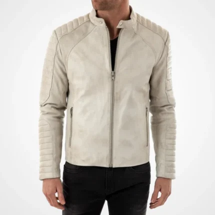 Mens Leather Moto Jacket