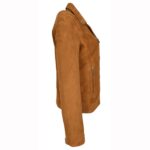 Brown Suede Jacket | Genuine Women Suede Biker Jacket