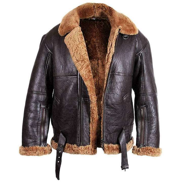 B3-RAF-Aviator-Shearling-Bomber-Jacket-for-Men-_1 B3 RAF Aviator Bomber Jacket with Shearling - Image 1