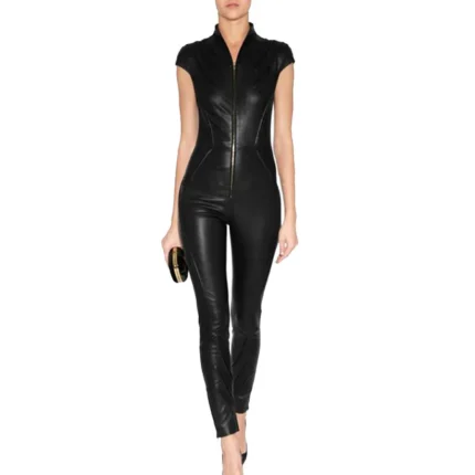 leather jumpsuit for women