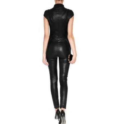 leather jumpsuit for women