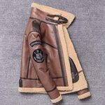 Genuine Leather Shearling Aviator Bomber Jacket – Sheepskin Coat