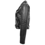 Ladies Black Leather Biker Jackets Brando Jacket Kate Black