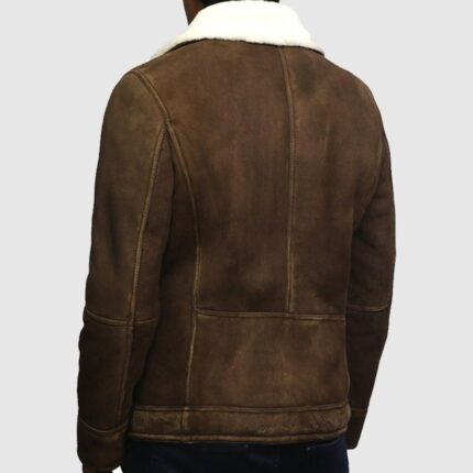 Men’s Vintage Shearling Sheepskin Spanish Merino Leather Jacket | Premium Aviator Jacket