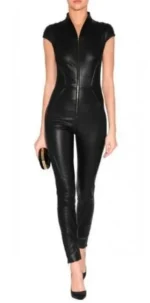 leather jumpsuit for women