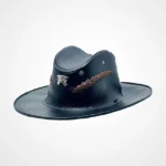 Classic Men’s Black Leather Cowboy Hat