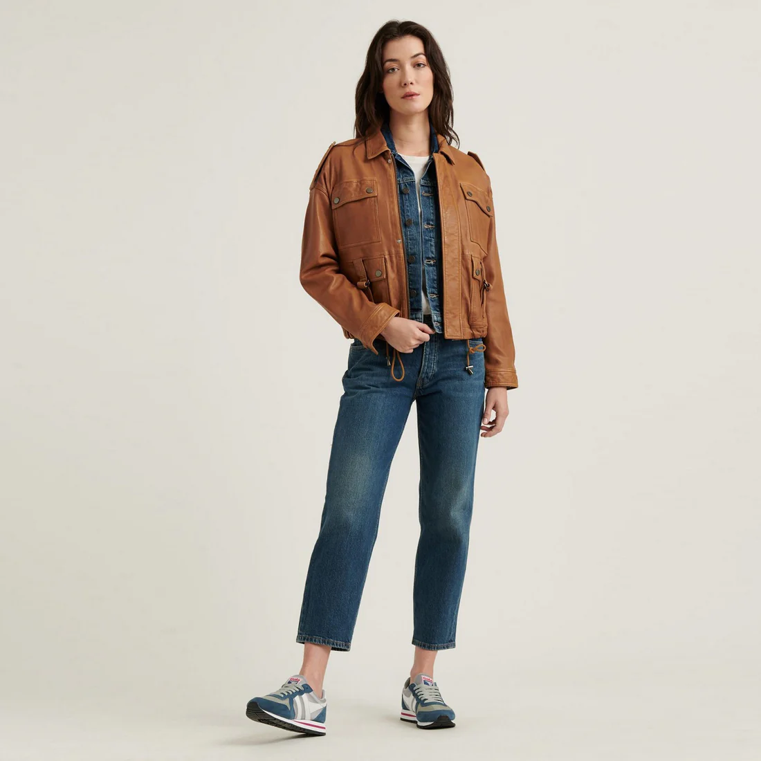 women-brown-leather-jacket-3 Fashion-Forward Women Brown Leather Jacket - Image 1