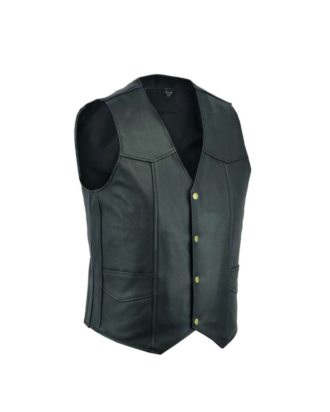 2 (1) Luxury Style Men Biker Leather Waistcoat - Image 1